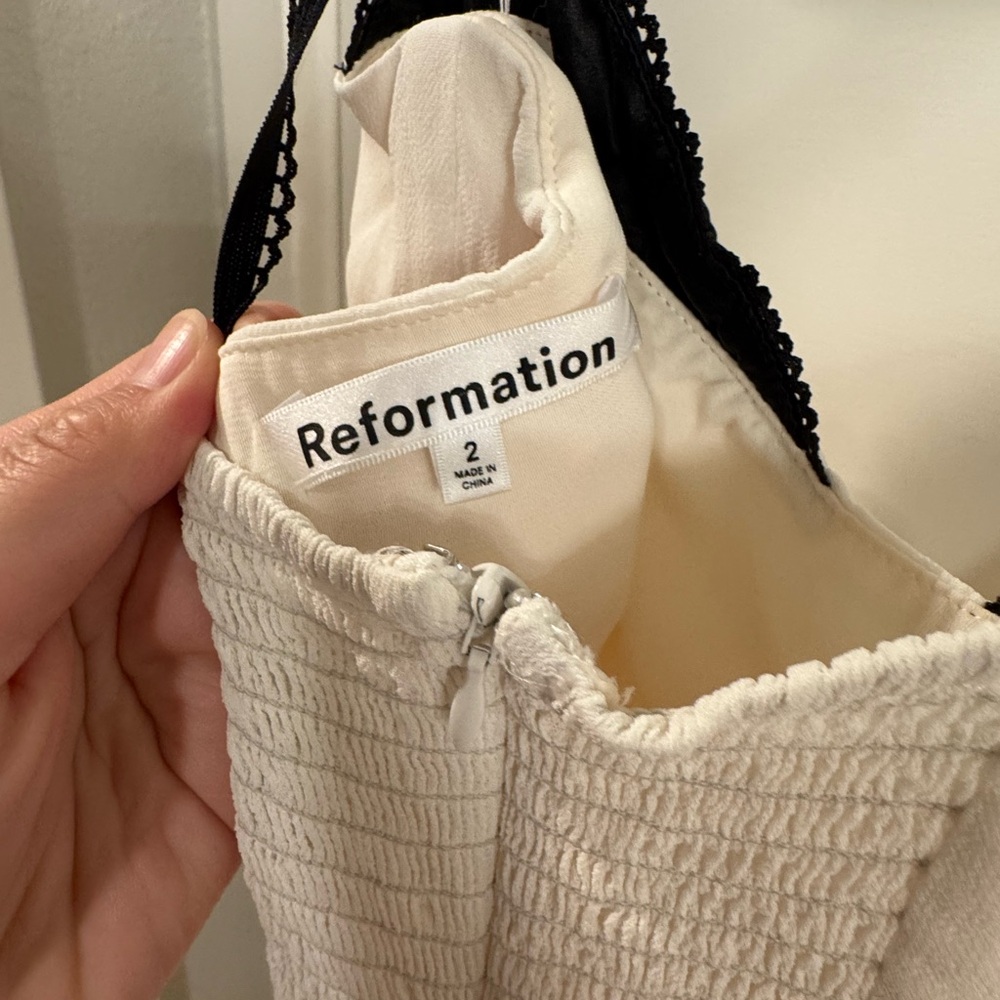 Reformation Cream and Black Maxi Dress - Picture 3 of 4